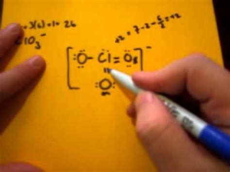 Lewis Dot Structure of ClO3- (Chlorate Ion) - YouTube