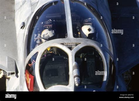 Pilots in the cockpit of their Grumman A-6 Intruder Stock Photo - Alamy