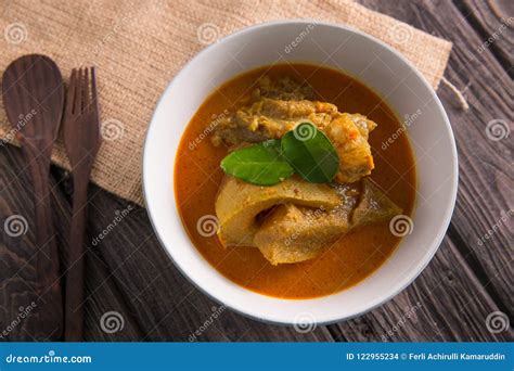 Kikil or beef tendon curry stock photo. Image of milk - 122955234