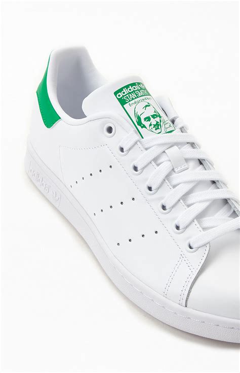 adidas White & Green Stan Smith Shoes | PacSun | PacSun