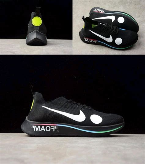 Purchase Best Fake Nike Off White X Zoom Fly Mercurial Black A02115 001 Sneakers For Men And ...