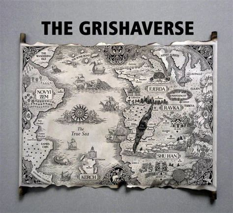 The Grishaverse Map, Grisha Trilogy Map Scroll, Shadow and Bone, Six of ...