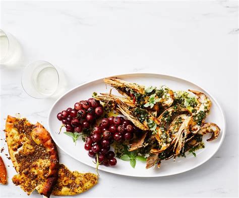 Grilled balmain bugs with charred grapes and ouzo | Gourmet Traveller