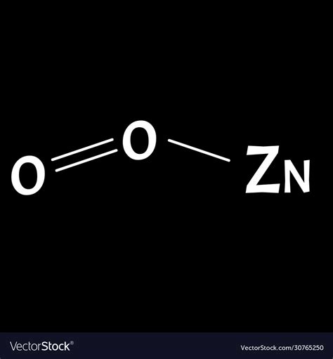 Zinc oxide is a molecular chemical formula Vector Image