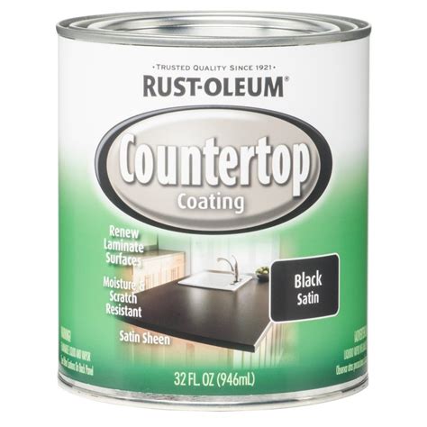 Rust-Oleum Specialty 1 qt. Black Satin Countertop Interior Paint (Case ...