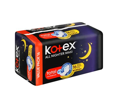 Kotex Overnight Pads (1 x 16's) | Makro