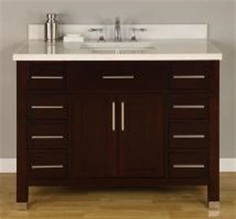 42 Inch Single Sink Modern Bathroom Vanity with Dark Mahogany Finish and Choice of Counter Top ...