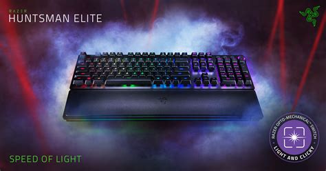 Razer Huntsman Elite - Opto-Mechanical Switch Keyboard with Wrist Rest and Media Keys | Razer ...