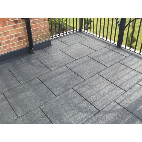 Castle Composites Castleflex Rubber Promenade Tiles - Charcoal Grey ...