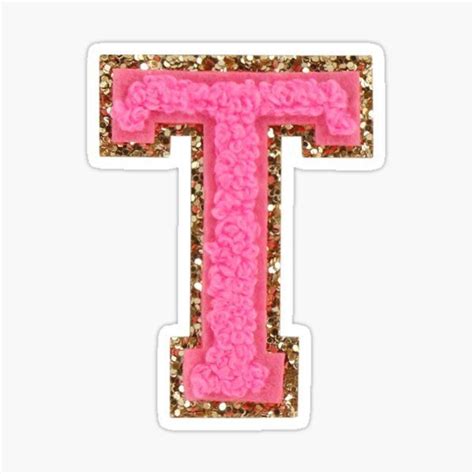 Preppy hot pink varsity letter T Sticker by riley1025 | Preppy stickers, Wallpaper iphone boho ...