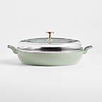 Staub 3.5-Qt. Eucalyptus Braiser with Glass Lid + Reviews | Crate & Barrel