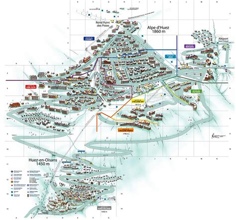 Maps of Alpe d'Huez ski resort in France | SNO