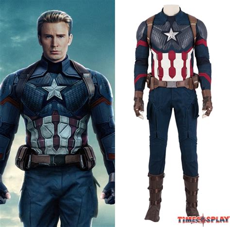 Avengers Endgame Captain America Costume Deluxe Cosplay