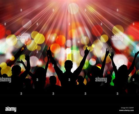 Silhouette of a party crowd Stock Photo - Alamy