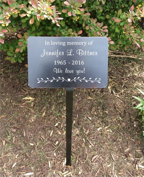 Metal Memorial Garden Plaque With Stake | Etsy