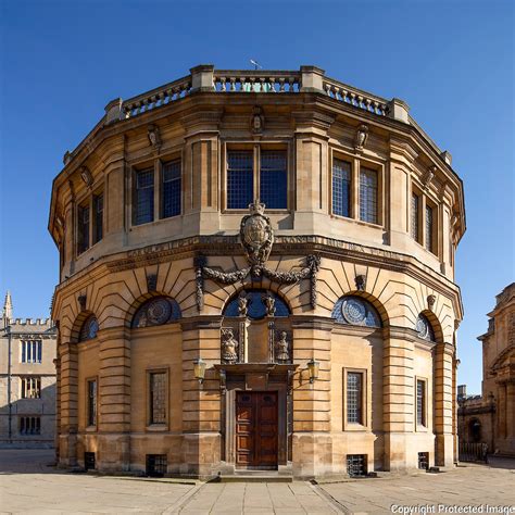 Sheldonian Theatre viewed from Broad Street, Oxford. Built 1664 to 1668 ...