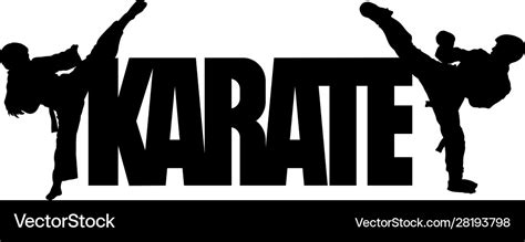 Karate text symbol Royalty Free Vector Image - VectorStock