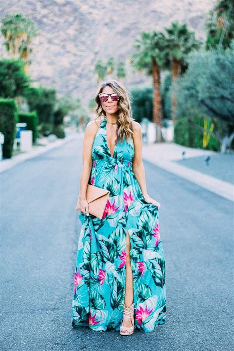 Tropical Print Maxi Dress | Maxi dress, Tropical print dress, Tropical dress