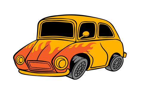 Race Car with Fire Clipart Graphic by TiveCreate · Creative Fabrica