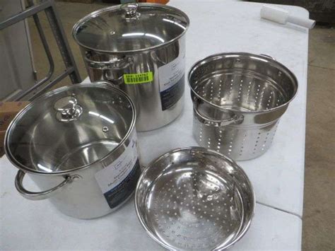 Mainstays Stainless Steel Cookware - See Details - Lambrecht Auction, Inc.