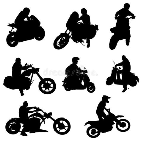 Motorcycle set vector. Set of motorcycle silhouette vector , #sponsored ...