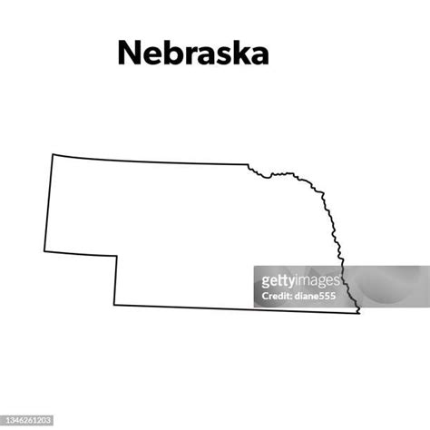 Nebraska Map Outline Photos and Premium High Res Pictures - Getty Images