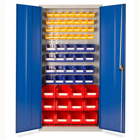 Small Parts Storage Cupboard 60 Bins - 1830H x 915W x 457D By Elite | 3D Lockers