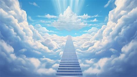 Premium AI Image | Stairs in sky