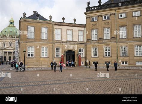 Copenhagen, Denmark. October 2022. exterior view of the Amalienborg ...