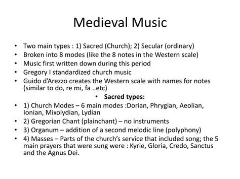 PPT - Medieval Music PowerPoint Presentation, free download - ID:2142599