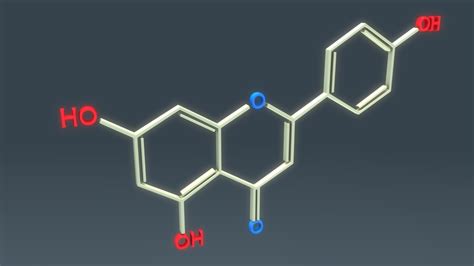 3D flavonoids chemically structure - TurboSquid 1238345