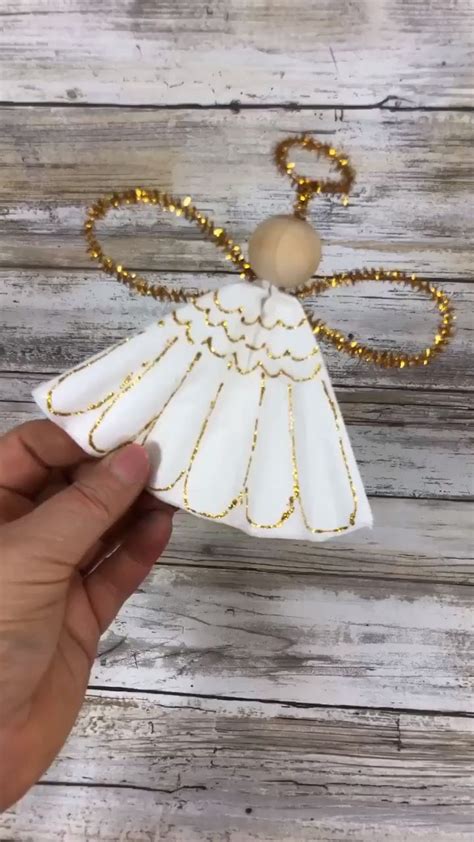 Coffee Filter Angels Christmas Ornament Craft [Video] [Video] | Christmas angel crafts, Coffee ...