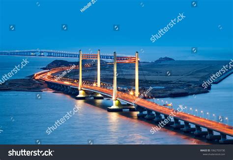 Shanghai Donghai Bridge Architectural Scenery Stock Photo 1062703730 ...