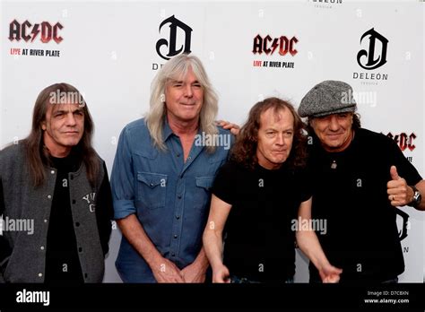 Malcolm Young, Cliff Williams, Angus Young and Brian Johnson of AC/DC Premiere of 'AC/DC - Live ...