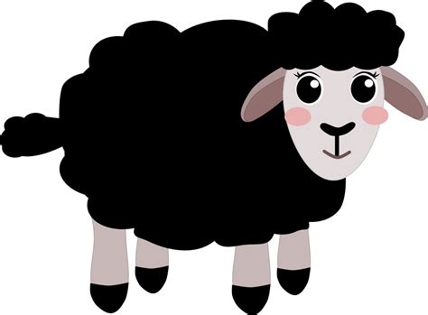 Cute black sheep animals illustration. 24321223 Vector Art at Vecteezy