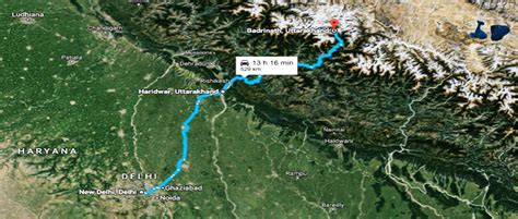 Delhi to Badrinath Route Map - How to Reach Badrinath from New Delhi