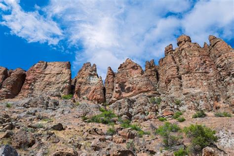 Rock Formations at the Clarno Unit of the John Day Fossil Beds National ...