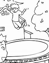 Trampoline Coloring Pages sketch template