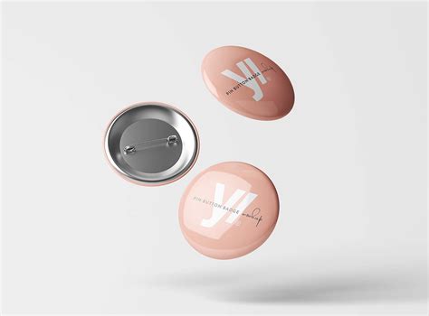 Floating Pin Button Badge Mockup | PSD | Free Download | iMockups