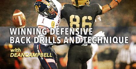 Winning Defensive Back Drills & Technique by Dean Campbell | CoachTube