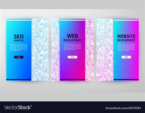 Web development brochure design Royalty Free Vector Image