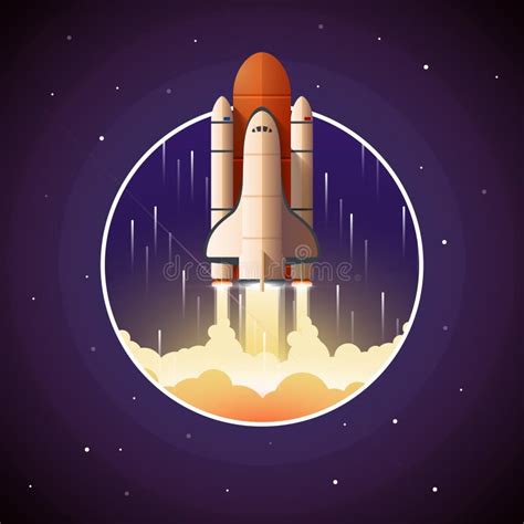 Space Shuttle Launch stock vector. Illustration of rocket - 50235690