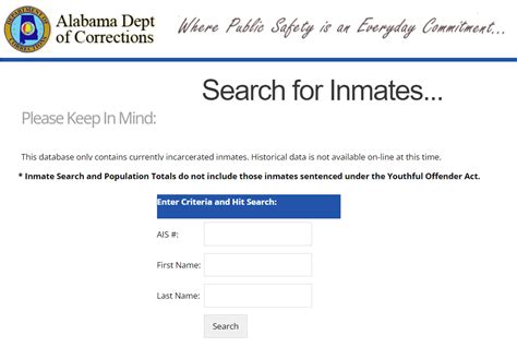 Alabama Inmate Search: AL Department of corrections (DOC)