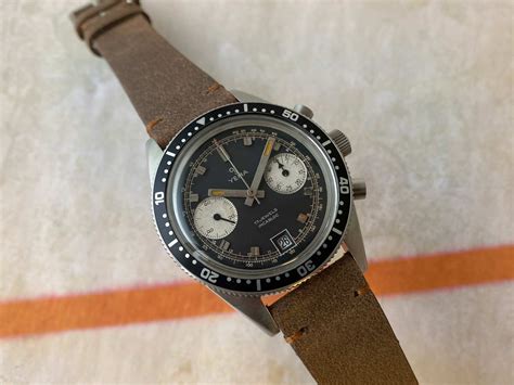 YEMA DAYTONA Vintage chronograph hand winding watch REVERSE PANDA 10 ATMOSPHERES Cal. Valjoux ...