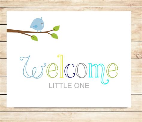 Printable New Baby Boy Welcome Card Instant Download Card