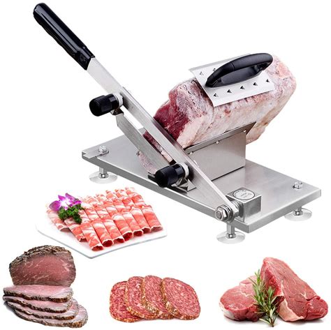 Manual Frozen Meat Slicer, Stainless Steel Meat Cutter Beef Mutton Roll ...