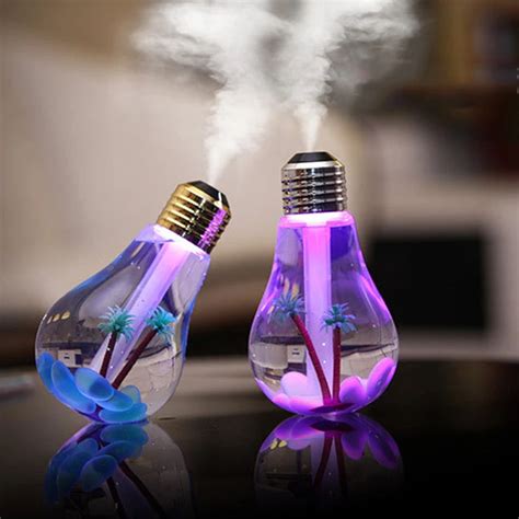 400 ML The light bulb humidifier Colorful LED night light spray ...