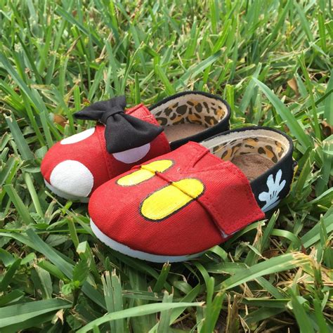 Hand Painted Mickey and Minnie Mouse inspired canvas shoes | Etsy ...