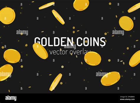 Golden coins falling illustration vector Stock Vector Image & Art - Alamy