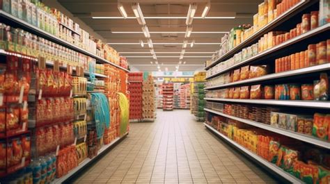 Premium AI Image | Grocery store aisle filled with healthy snacks